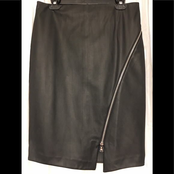 Express Dresses & Skirts - Express Black Faux Leather Skirt